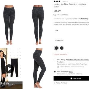 SPANX Seamless Camo Leggings size small